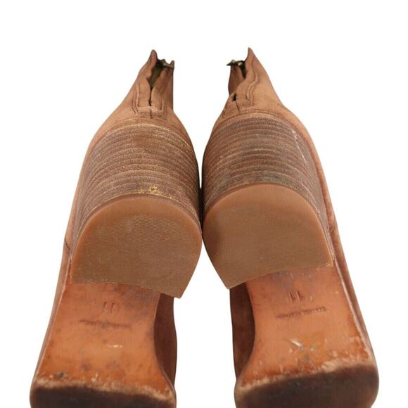 Madewell Shoes Womens 11 Bootie Leather Block Heel Pauline Fashion Boho Boot Zip - Picture 13 of 16